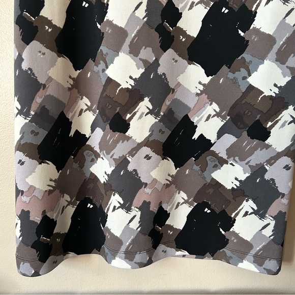 Muse Sleeveless Black & Grey Abstract Sheath Dress Size 8 - Picture 11 of 11